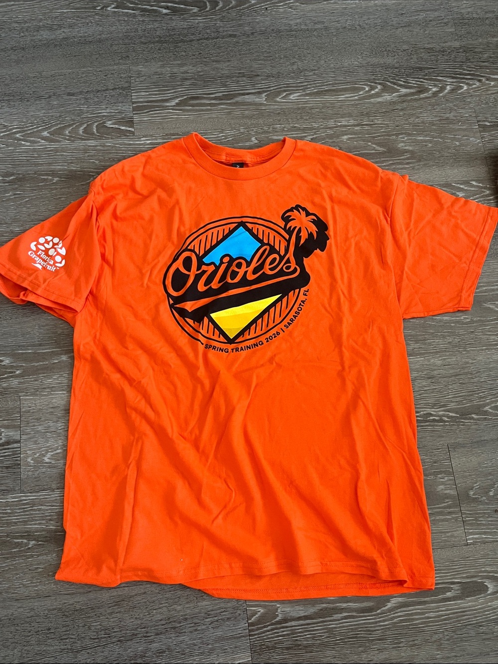 Baltimore Orioles SGA spring training 2026 Sarasota, Florida T-shirt Sz XL NEW